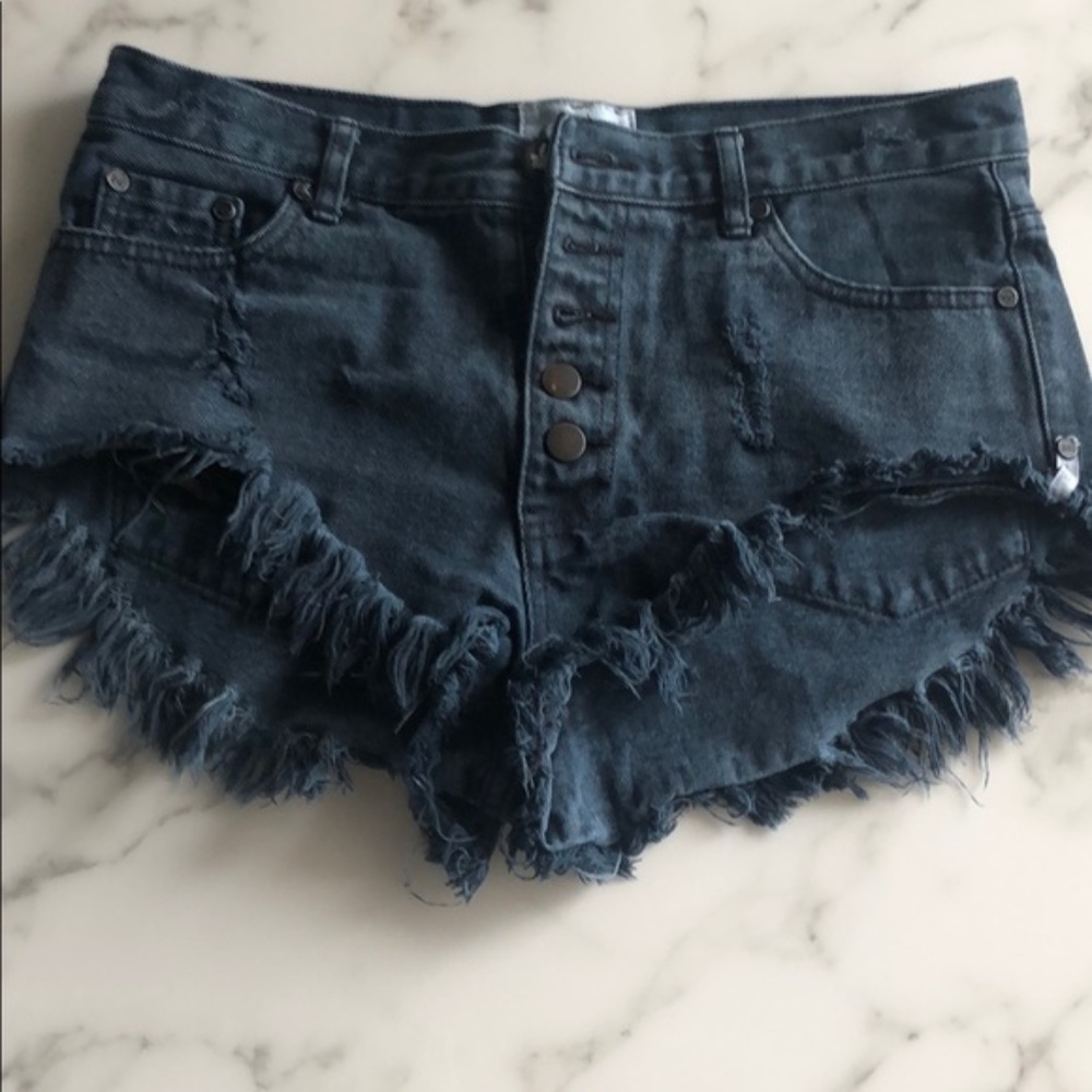 One x One Teaspoon Rollers Denim Shorts